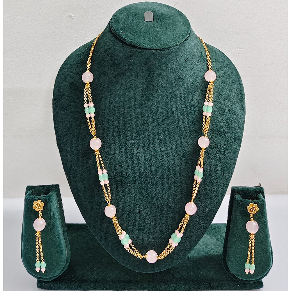 Rajwadi Collection Royal Beads Long Necklace Set
