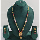 Rajwadi Collection Royal Crystal Stone And Beads Long Necklace Set