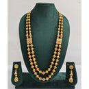 Rajwadi Collection Royal Pota Stone And Pearl Long Necklace Set