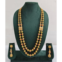 Rajwadi Collection Royal Pota Stone And Pearl Long Necklace Set