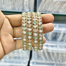 Rajwadi Collection Elegant Polki Kundan Stone Designer Bangles Set