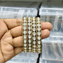 Rajwadi Collection Elegant Polki Kundan Stone Designer Bangles Set