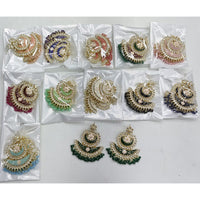 Rajwadi Collection Elegant Kundan and Pearl  Meenakari Dangler Earrings