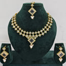 Rajwadi Collection Crystal Stone And Pearl Designer Necklace Set