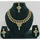 Rajwadi Collection Crystal Stone And Pearl Designer Necklace Set