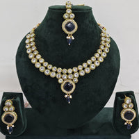 Rajwadi Collection Crystal Stone And Pearl Designer Necklace Set