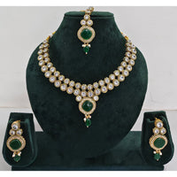 Rajwadi Collection Crystal Stone And Pearl Designer Necklace Set