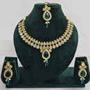 Rajwadi Collection Crystal Stone And Pearl Designer Necklace Set
