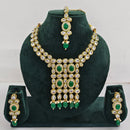 Rajwadi Collection Crystal Stone And Pearl Designer Necklace Set