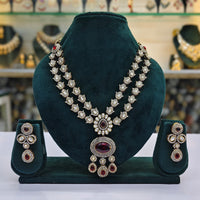 Rajwadi Collection Crystal And Austrian Stone Designer Necklace Set