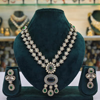 Rajwadi Collection Crystal And Austrian Stone Designer Necklace Set