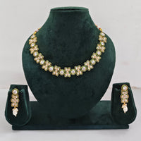 Rajwadi Collection Sparkling Crystal Stone Necklace Set 