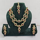 Rajwadi Collection Premium Pota And Austrain Pearl Ethnic Necklace Set 