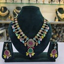 Rajwadi Collection Premium Pota And Austrain Pearl Ethnic Necklace Set 