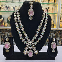 Rajwadi Collection Premium Pota And Austrain Ethnic Necklace Set 