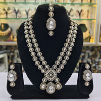 Rajwadi Collection Premium Pota And Austrain Ethnic Necklace Set