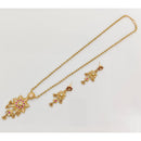 Rajwadi Collection Premium Quality Pota Stone And Pearl Meenakari Long Necklace Set