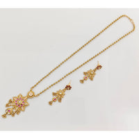 Rajwadi Collection Premium Quality Pota Stone And Pearl Meenakari Long Necklace Set