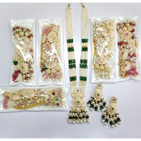 Rajwadi Collection Royal Pota Stone Pearl And Beads Meenakari Long Necklace Set