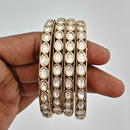 Rajwadi Collection Heritage Polki Kundan Stone Bangles Set