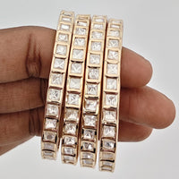 Rajwadi Collection Heritage Polki Kundan Stone Bangles Set