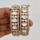 Rajwadi Collection Heritage Polki Kundan Stone Openbale Bangles Set