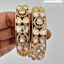 Rajwadi Collection Heritage Polki Kundan Stone Bangles Set