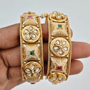 Rajwadi Collection Heritage Pota Stone Bangles Set 