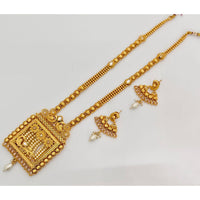 Rajwadi Collection Signature Kundan Stone And Pearl Long Jewellery Set