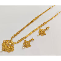  Rajwadi Collection Signature Kundan Stone And Pearl Long Jewellery Set