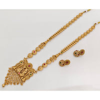  Rajwadi Collection Signature Pota Stone And Austrian Stone Long Jewellery Set