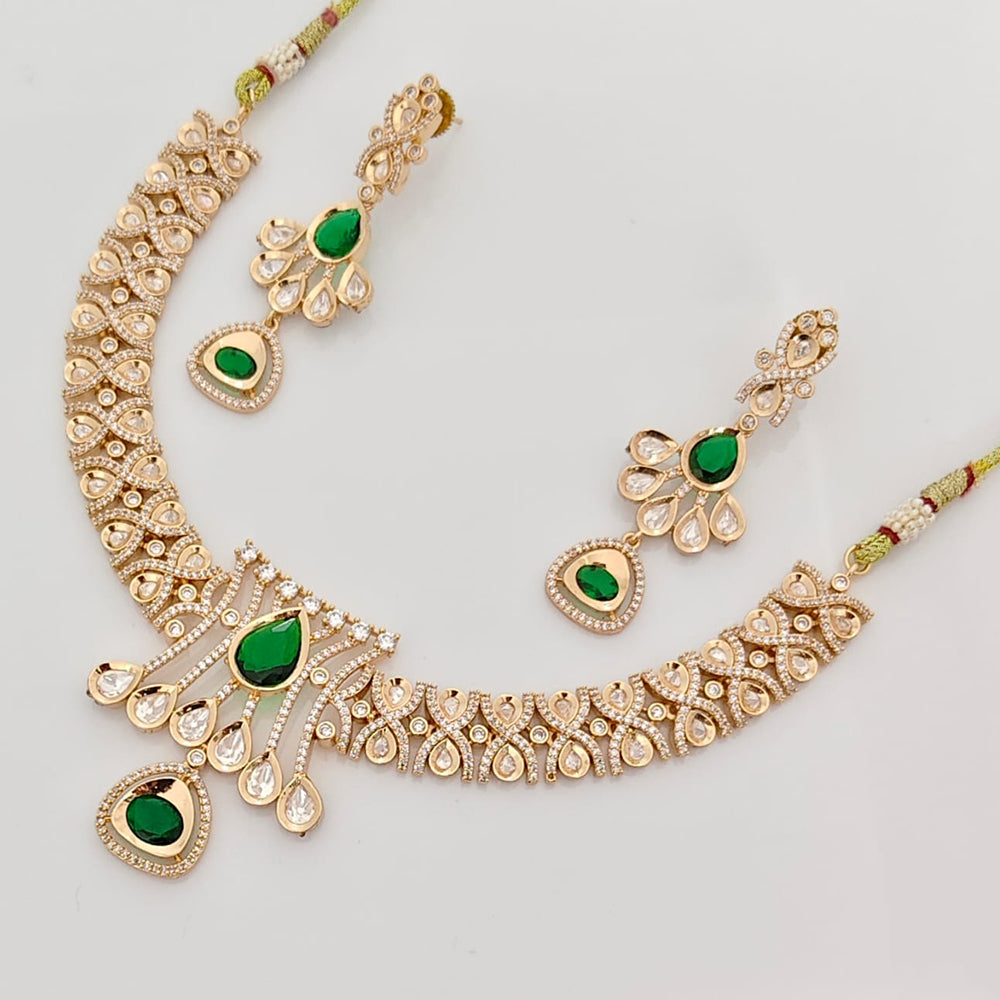Rajwadi Collection Premium Polki Kundan Stone Necklace Set