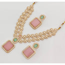 Rajwadi Collection Premium Polki Kundan Stone Necklace Set