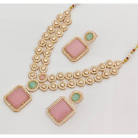 Rajwadi Collection Premium Polki Kundan Stone Necklace Set