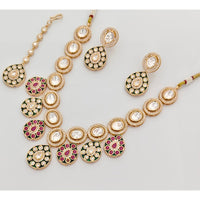 Rajwadi Collection Premium Polki Kundan Stone Necklace Set