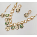 Rajwadi Collection Premium Polki Kundan Stone Necklace Set