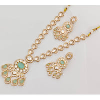 Rajwadi Collection Premium Polki Kundan Stone Necklace Set