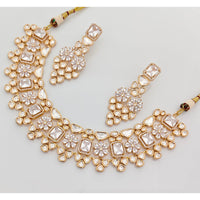 Rajwadi Collection Premium Polki Kundan Stone Necklace Set