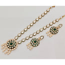 Rajwadi Collection Premium Polki Kundan Stone And Meenakari Necklace Set