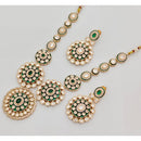Rajwadi Collection Premium Polki Kundan Stone And Meenakari Necklace Set