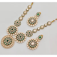 Rajwadi Collection Premium Polki Kundan Stone And Meenakari Necklace Set