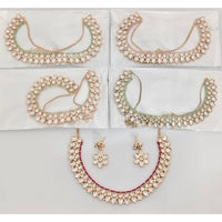 Rajwadi Collection Royal Polki Kundan Stone And Pearl Designer Necklace Set