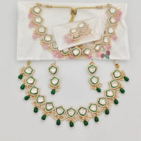 Rajwadi Collection Royal Polki Kundan Stone Pearl And Beads Designer Necklace Set