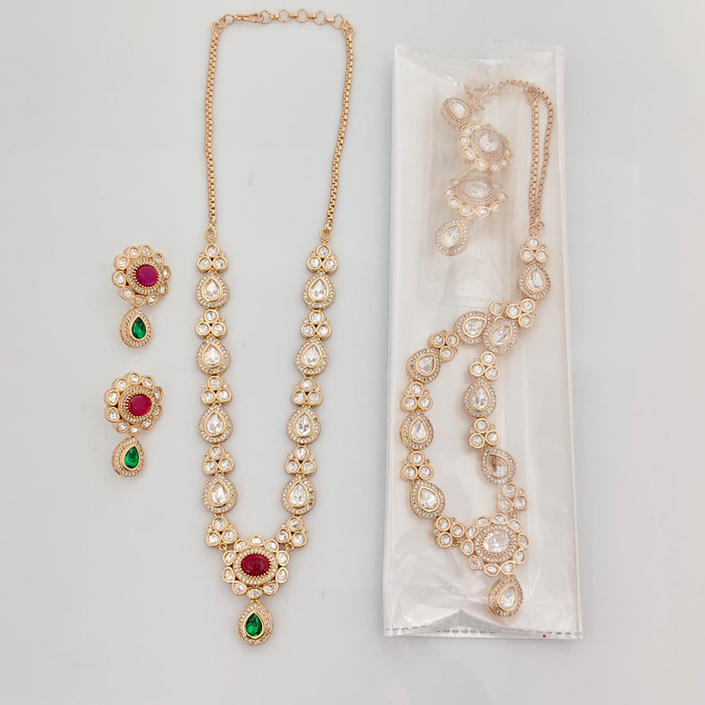 Rajwadi Collection Royal Polki Kundan Stone Designer Necklace Set