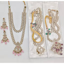 Rajwadi Collection Royal Polki Kundan Stone And Beads Designer Long Necklace Set