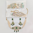 Rajwadi Collection Royal Polki Kundan Stone And Beads Designer Choker Necklace Set