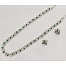 Rajwadi Collection Urban Crystal And Pota Stone Long Necklace Set