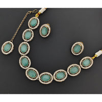 Rajwadi Collection Stardom Pota Stone And Austrian Stones Necklace Set