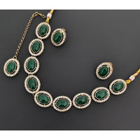 Rajwadi Collection Stardom Pota Stone And Austrian Stones Necklace Set