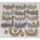 Rajwadi Collection Urban Pota Stone With Pearls And Beads Choker Necklace Set